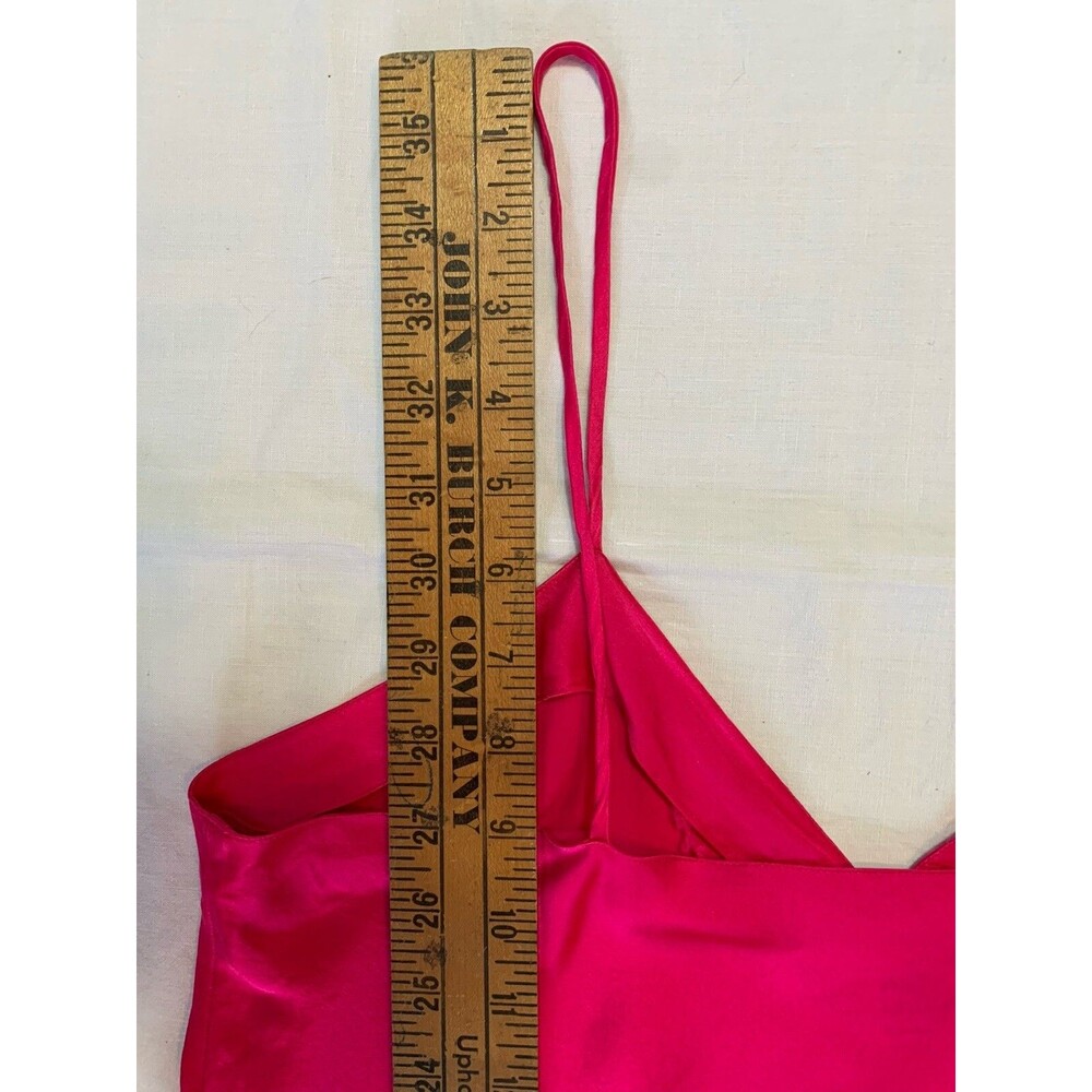 Vintage Morgan Taylor Silk Camisole Cami Tank Top Medium Hot Pink V-neck Dressy - Picture 8 of 9